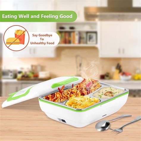 YOHOOLYO Electric Lunch Box Food Heater Portable with 